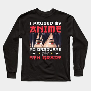 5th Grade Graduation anime 2022 Graduate Boys Long Sleeve T-Shirt